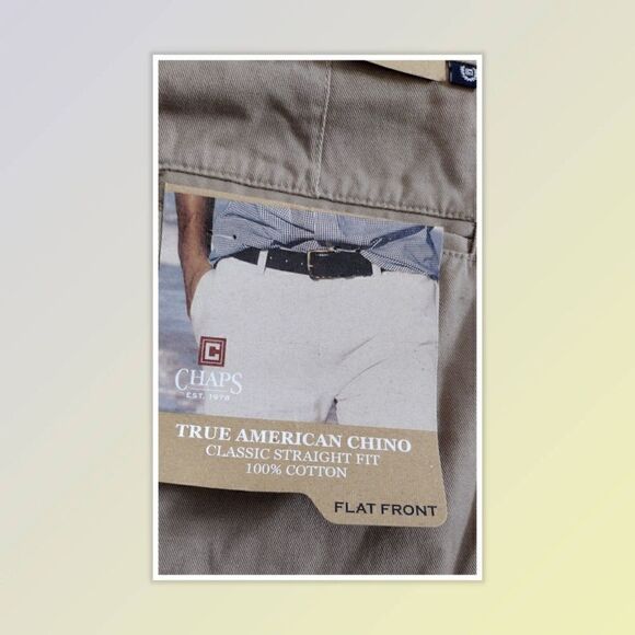 NWT Chaps True American Chino Classic Straight Fit 100% Cotton Size 40/32 - Picture 5 of 5